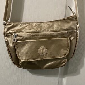 Kipling Metallic Gold Crossbody Bag